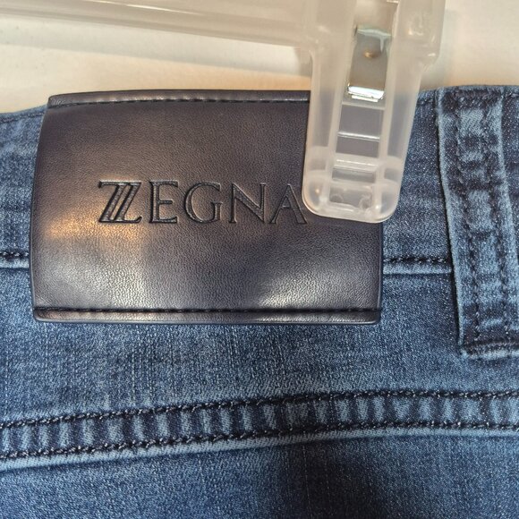 Zegna ZZ530 Slim Fit Blue Jeans Size 31 - Picture 8 of 14